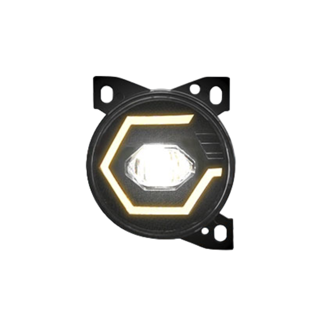 Faro de defensa neblinero para Kenworth T-660 PLAST LUZ LED C/OJO DE ANGEL DER