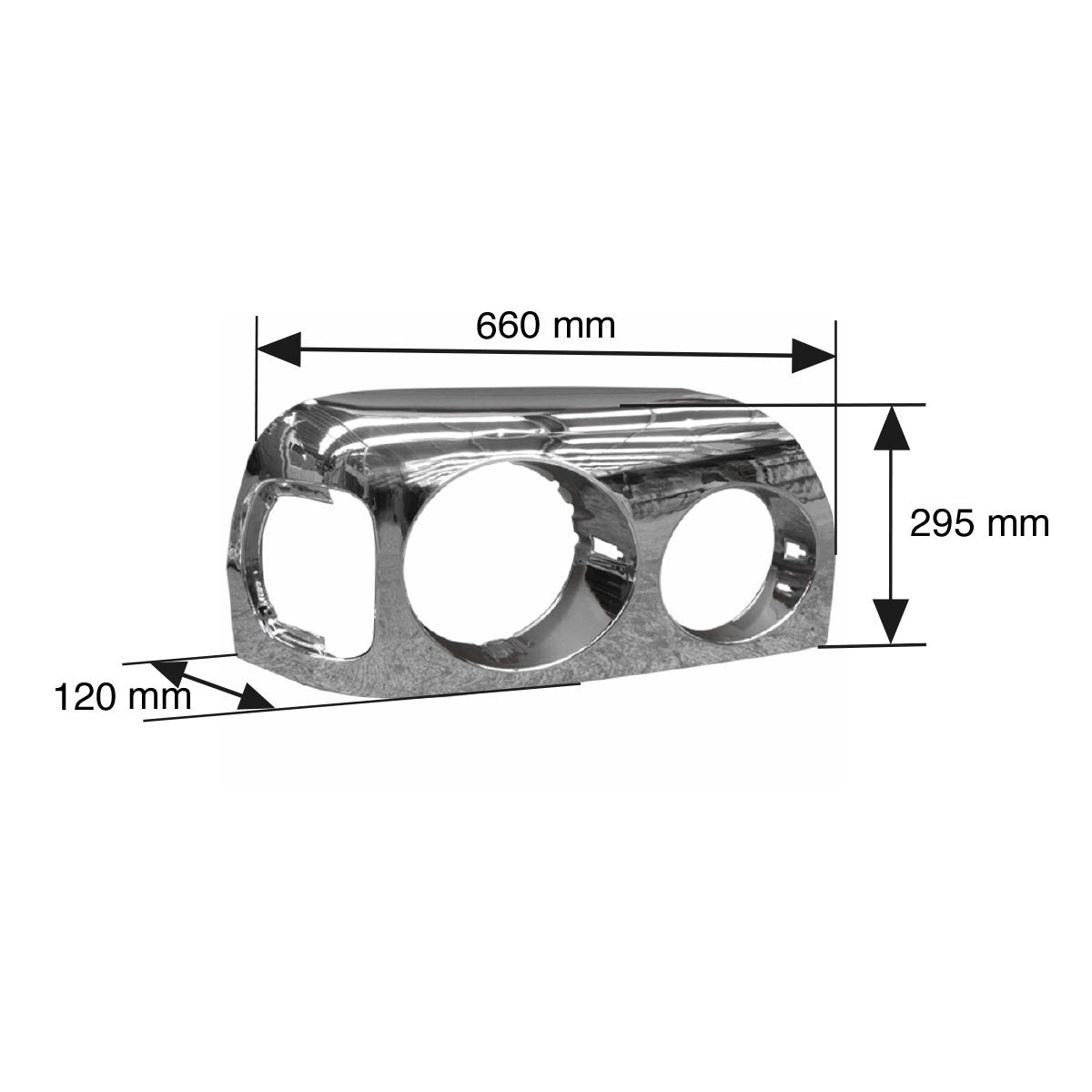 Bisel de cofre para Freightliner 120 CENTURY CLASS 120 CROM DER 1996-2004