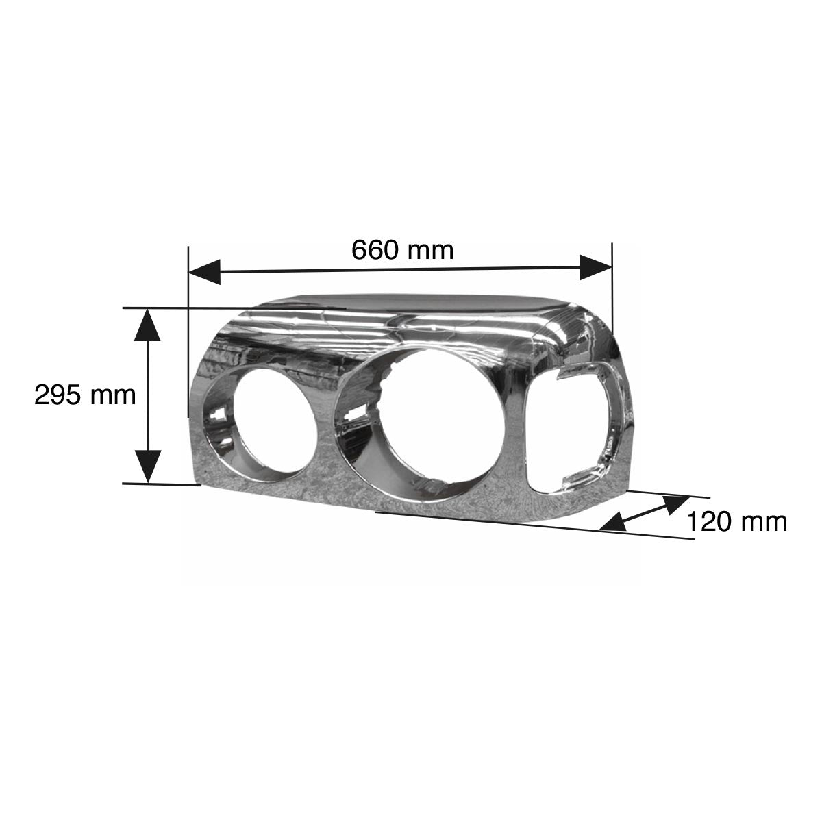 Bisel de cofre para Freightliner 120 CENTURY CLASS 120 CROM IZQ 1996-2004