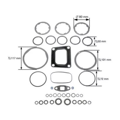 KIT DE JUNTAS DEL EGR PAEA CASCADIA 125/FLD 120 / KENWORTH T-660/T-800/W-900 AC INOX P/MOTORES ENGINE ISX 15L