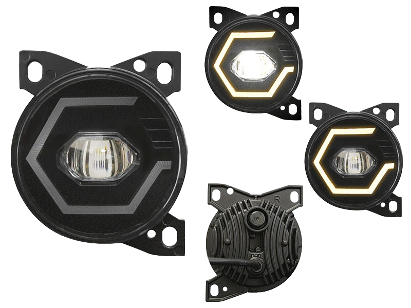 Faro de defensa neblinero para Kenworth T-660 PLAST LUZ LED C/OJO DE ANGEL DER