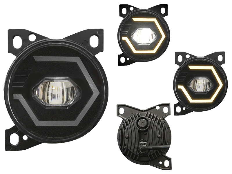 Faro de defensa neblinero para Kenworth T-660 PLAST LUZ LED C/OJO DE ANGEL IZQ