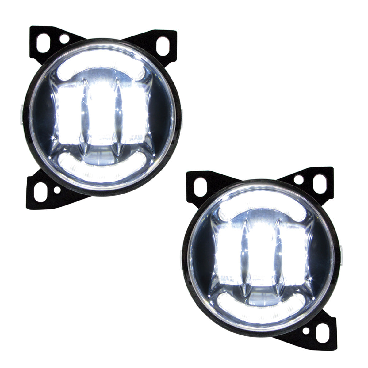 FARO NEBLINERO PARA KENWORTH T-660 LUZ LED C/OJO DE ANGEL DER FONDO CROM