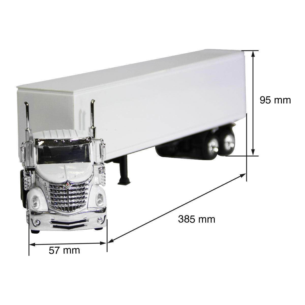 TRACTOCAMION INTERNATIONAL LONESTAR C/REMOLQUE CAJA SECA ESCALA 1:43