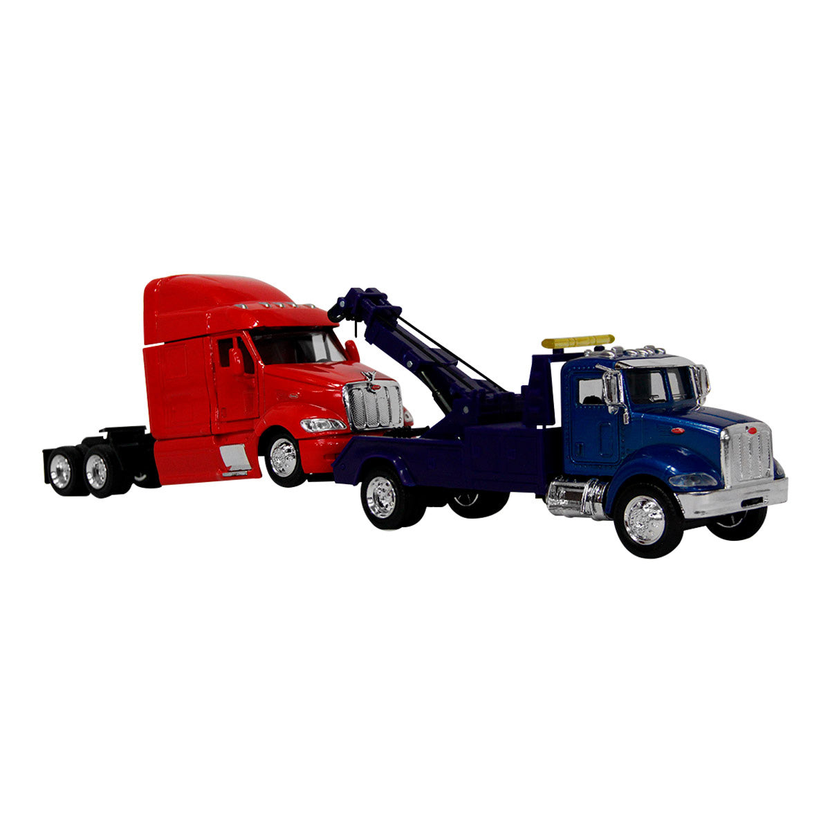 TRACTOCAMION PETERBILT 335 GRUA REMOLQUE C/ TRACTOCAMION PETER 387 ESCALA 1:43