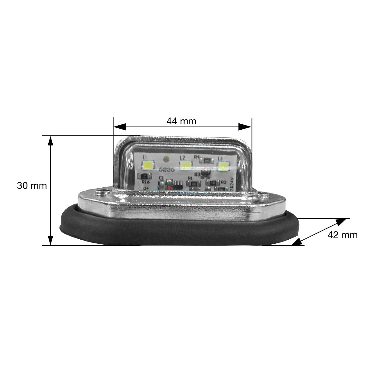 LUZ PARA PLACA ACERO-PLAST 3 LEDS BLANCO