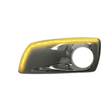 BISEL IZQUIERDO CROMADO C/LED AMBAR P/KENWORTH T-660