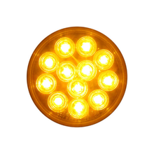 PLAFON 12 LEDS 4" AMBAR MICA TRANSPARENTE