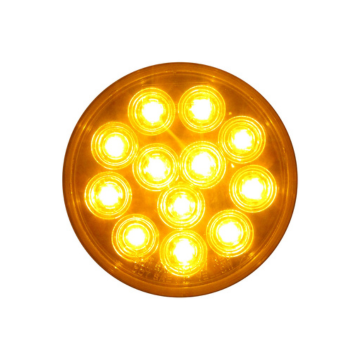 PLAFON 12 LEDS 4" AMBAR MICA TRANSPARENTE