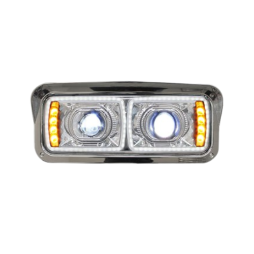 PORTAUNIDAD PARA KENWORTH  T-800  LUZ LED OJO DE ANGEL FONDO CROM IZQ