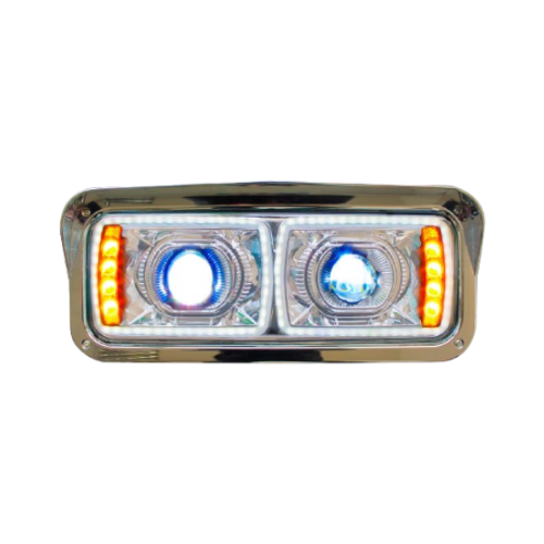 PORTAUNIDAD PARA KENWORTH T-800 LUZ LED OJO DE ANGEL FONDO CROM DER