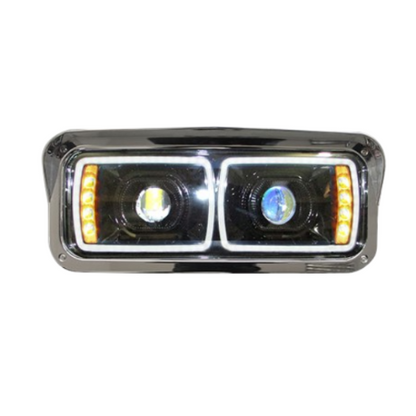 PORTAUNIDAD PARA KENWORTH T-800 LUZ LED OJO DE ANGEL FONDO NEGRO IZQ