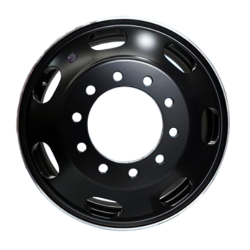 RIN DE ALUMINIO 7 OVALOS 24.5x8.25 UNIMOUNT 8000 LB MAQUINADO NEGRO