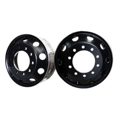 RIN DE ALUMINIO 10 CIRCULOS 22.5x8.25 UNIMOUNT 8000 LB MAQUINADO NEGRO