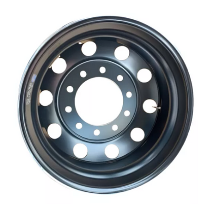 RIN DE ALUMINIO 10 CIRCULOS 22.5x8.25 UNIMOUNT 8000 LB MAQUINADO NEGRO