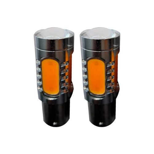 FOCO 1156 LED C/LUPA 1 POLO LUZ ESTR AMARILLO (PAR)