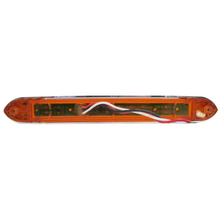 TIRA 13 LEDS CUARTO Y DIRECCIONAL BASE CROMADA MICA AMBAR