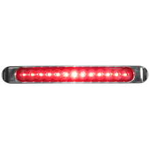 TIRA 13 LEDS CUARTO Y DIRECCIONAL B/CROMADA MICA CRISTAL LUZ ROJA