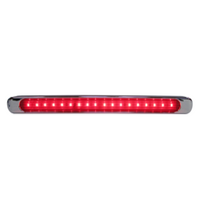 TIRA 18 LEDS CUARTO Y DIRECCIONAL BASE CROMADA MICA/LED ROJO