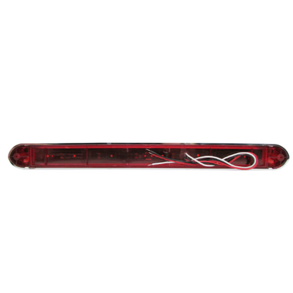 TIRA 18 LEDS CUARTO Y DIRECCIONAL BASE CROMADA MICA/LED ROJO