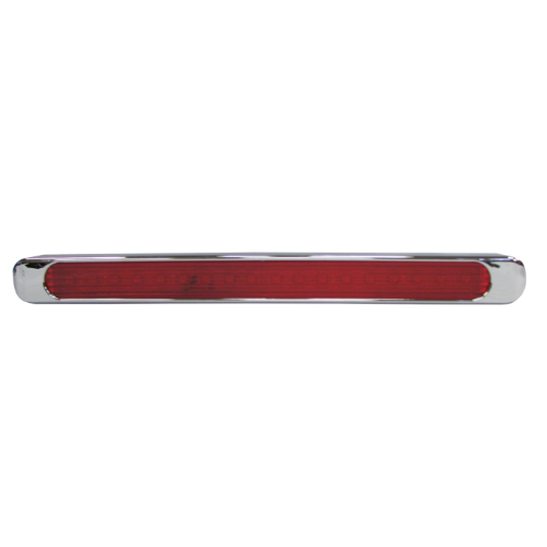 TIRA 18 LEDS CUARTO Y DIRECCIONAL BASE CROMADA MICA/LED ROJO
