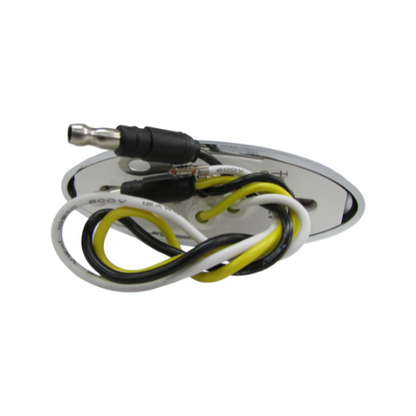 PLAFON 8 LEDS OVAL ROJO BASE CROM