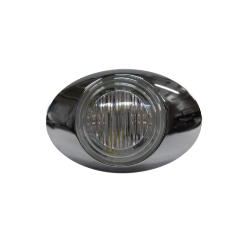 PLAFON 2 LEDS ROJO OVAL MICA CRISTAL/TRANSP