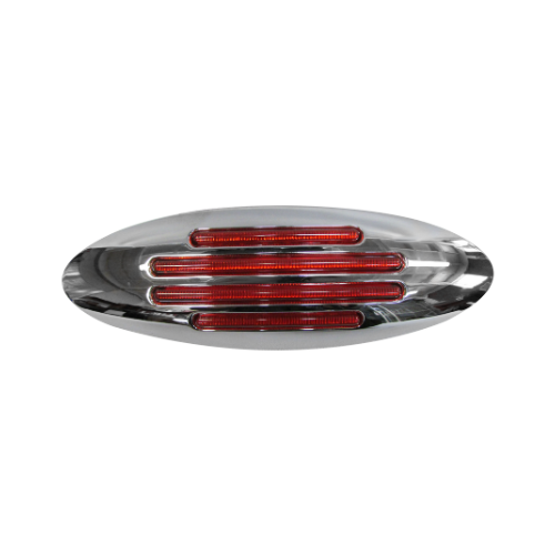 PLAFON 32 LEDS ROJO OVAL MICA ROJA