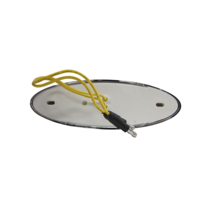 PLAFON 32 LEDS ROJO OVAL MICA ROJA