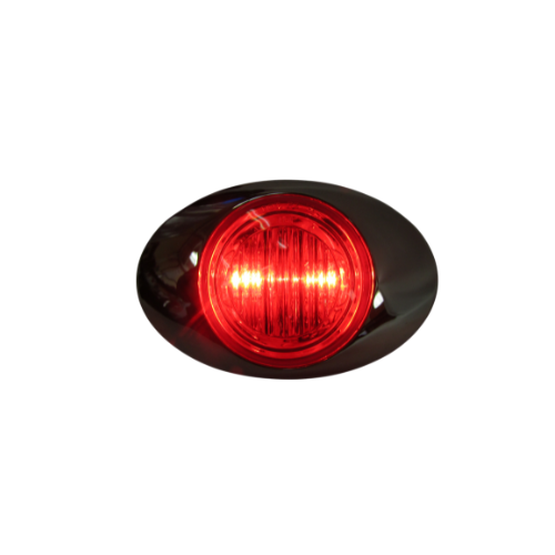PLAFON 2 LEDS ROJO OVAL MICA ROJA