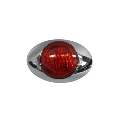PLAFON 2 LEDS ROJO OVAL MICA ROJA