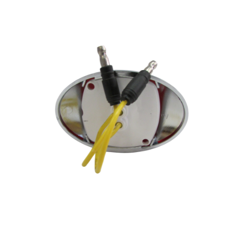 PLAFON 2 LEDS ROJO OVAL MICA ROJA