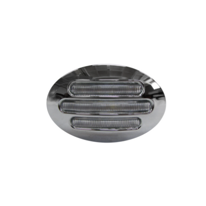 PLAFON 13 LEDS ROJO OVAL ROJ MICA CRIST/TRANSP