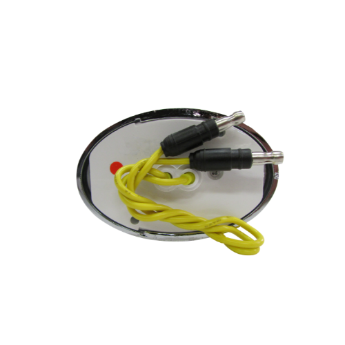 PLAFON 13 LEDS ROJO OVAL ROJ MICA CRIST/TRANSP