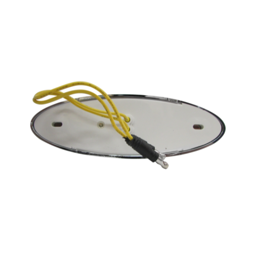 PLAFON 32 ROJO LEDS OVAL MICA CRIST/TRANSP