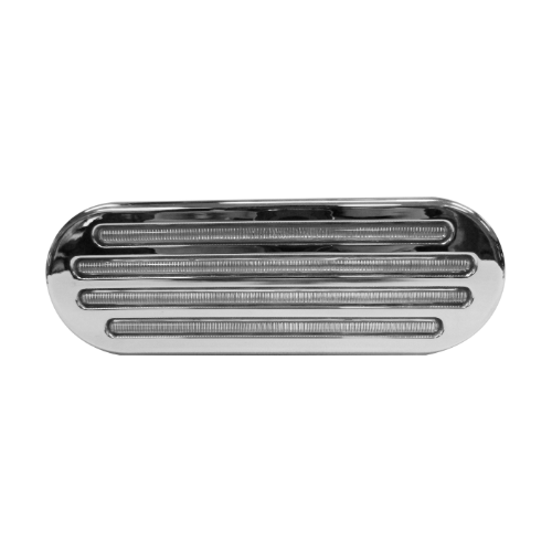 PLAFON 52 LEDS ROJO ALTA/BAJA OVAL MICA CRIST/TRANSP