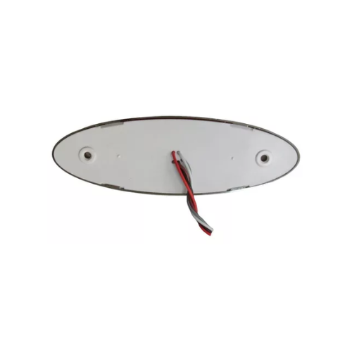 PLAFON LATERAL 3 LEDS BICEL CROMADO C/ARILLO GEL ALTA/BAJA Y ESTROBO OVAL ROJO