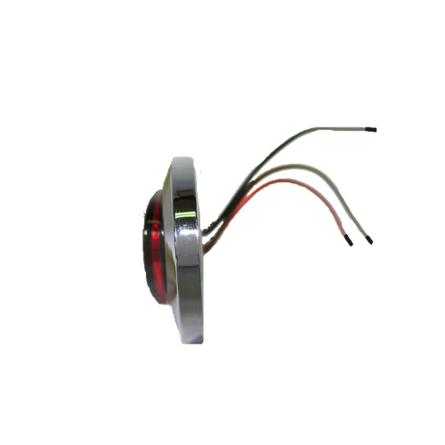 PLAFON 7 LEDS OVAL ESTROBO BASE CROM OVAL ROJO