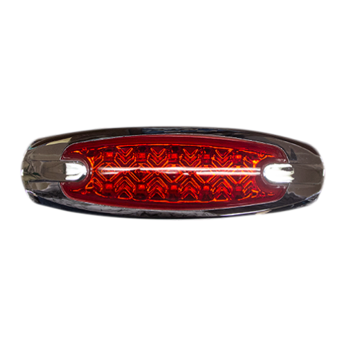 PLAFON T/PETER 10 LEDS CUARTO ESTROBO BASE CROM OVAL ROJO