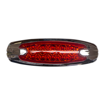 PLAFON T/PETER 10 LEDS CUARTO ESTROBO BASE CROM OVAL ROJO