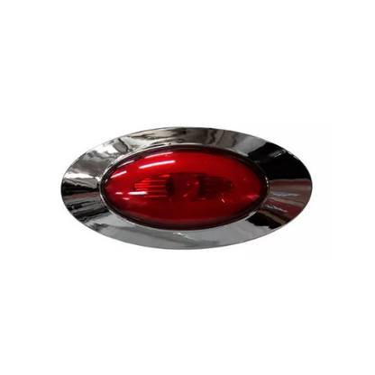 PLAFON 3 LEDS LUZ GEL MINI ALTA/BAJA Y ESTROBO OVAL ROJO