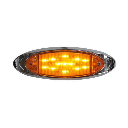 PLAFON 13 LEDS OVAL 4" MICA AMBAR