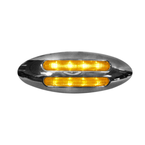 PLAFON 8 LEDS AMBAR ALTA/BAJA OVAL MICA CRIST/TRANSP