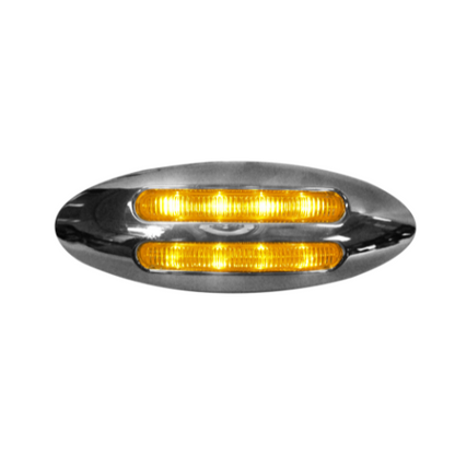 PLAFON 8 LEDS AMBAR ALTA/BAJA OVAL MICA CRIST/TRANSP