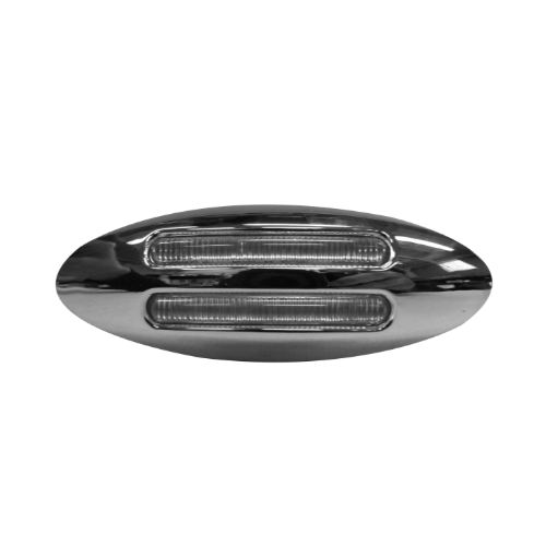 PLAFON 8 LEDS AMBAR ALTA/BAJA OVAL MICA CRIST/TRANSP