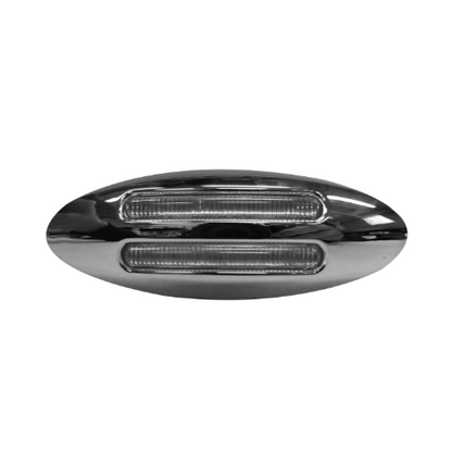PLAFON 8 LEDS AMBAR ALTA/BAJA OVAL MICA CRIST/TRANSP