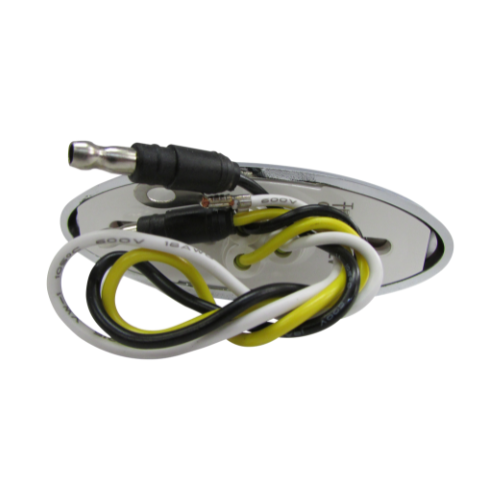 PLAFON 8 LEDS AMBAR ALTA/BAJA OVAL MICA CRIST/TRANSP