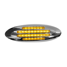PLAFON 32 LEDS AMBAR OVAL MICA CRIST/TRANSP