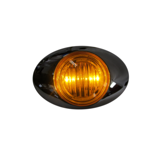 PLAFON 2 LEDS AMBAR OVAL MICA AMBAR