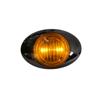PLAFON 2 LEDS AMBAR OVAL MICA AMBAR